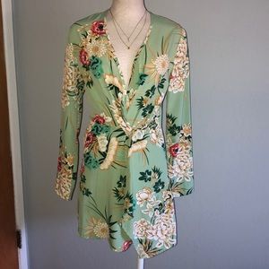 Front Twist Mint Green Dress